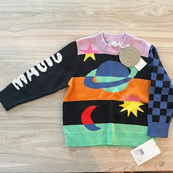 Stella McCartney Multicolor Graphic Kids Sweater - Picture 1 of 5